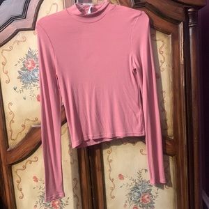 H&M Ribbed Mock Turtleneck Top